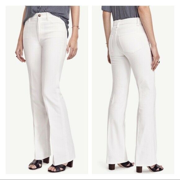 white flare jeans tall